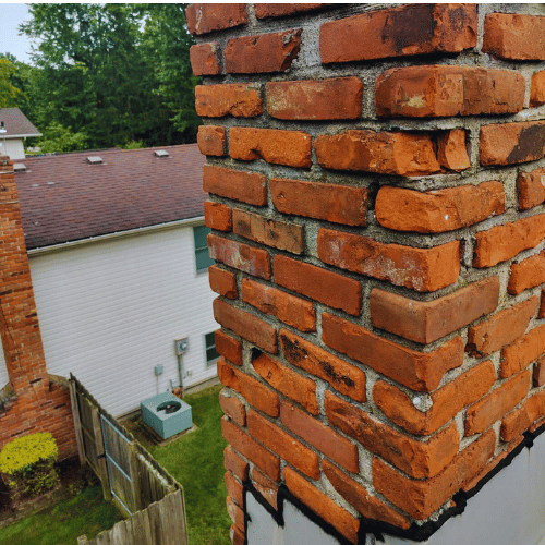 detreating chimney mortar